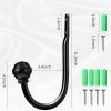 bulk purchase hion curtain holdbacks black 2pcs, curtain tiebacks wall mounted curtain hooks holders for drapes factory discount