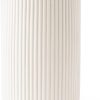 oem/odm services white ceramic vase for flowers, 8 inch flower vase modern white vase home decor, small vase, ribbed textured vase for pampas grass decorative vase, for farmhouse coffee table bookshelf home living affordable bulk deals