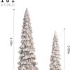 dropship from factory rm roomers 2pcs resin christmas tree statues, table top small white christmas decorative figurine set, indoor artificial xmas tree figurines for desk gifts mass production supply