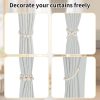 bulk purchase magnetic curtain tiebacks, 2 pack curtain holdbacks for draperies, wood bead curtain tiebacks, elegant curtain tie backs for bedroom decor, boho room decor, nursery decor, farmhouse decor factory discount