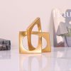 dropship from factory modern geometric sculpture gold knot statue decor, home gold bookcase centerpiece jax decorative, geometric tabletop sculpture and figurines, for golden home decor accent, cube decorative ornaments mass production supply