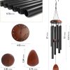 producer to buyer wind chimes for outside with wood wind catcher, 37 inches large aluminum windchimes outdoors for patio decoration & zen atmosphere, best gifts for mom(black) discounted pricing