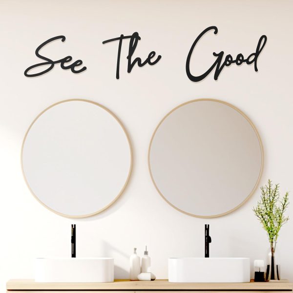 factory direct zzbakress see the good wall decor metal wall art see the good large living room wall decor black metal wall art for office modern signs for home wall decor (black, modern) volume discount