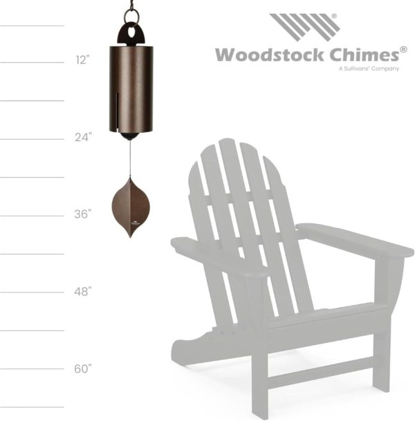 producer to buyer woodstock wind chimes heroic windbell wind chimes for outside, 40" copper large windchime for outdoor garden, patio, porch wind bell, deep tone sound discounted pricing