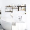 bulk purchase wall mounted floating shelves - rustic wall decor wood shelves for bedroom, living room, bathroom and kitchen storage, easy installation hanging shelves (5, brown) trade price