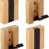 competitive pricing jsver wooden wall hooks 4pcs wall mounted wall hooks, single organizer hook rack, folding wood wall hangers, wall coat rack hooks for hanging clothes, hats, bags, towels, keys one-stop wholesale