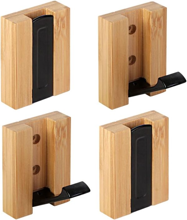 competitive pricing jsver wooden wall hooks 4pcs wall mounted wall hooks, single organizer hook rack, folding wood wall hangers, wall coat rack hooks for hanging clothes, hats, bags, towels, keys one-stop wholesale