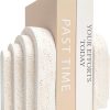 supplier direct heavy duty book ends for shelves, decorative book stopper for shelves, resin decor bookends for heavy books, modern home decor aesthetic book ends aesthetically pleasing layered arch design, set of 2 wholesale prices