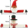 bulk purchase ogrmar 2 pack christmas curtain buckle doll santa & snowman creative curtain tieback hold back fastener,christmas wine bottle topper for xmas holiday home window decoration (red and white) factory discount