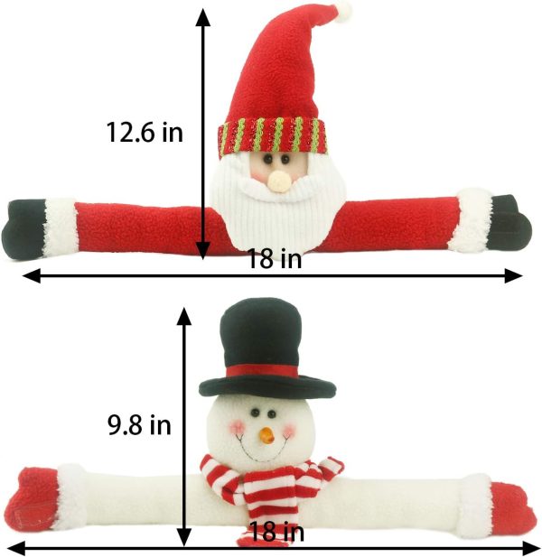 bulk purchase ogrmar 2 pack christmas curtain buckle doll santa & snowman creative curtain tieback hold back fastener,christmas wine bottle topper for xmas holiday home window decoration (red and white) factory discount
