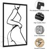 factory direct black bedroom metal wall art - abstract women metal wall decor for living room bathroom kitchen room minimalist line art wall décor modern above bed wall decor hanging farmhouse wall decorations volume discount