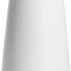 oem/odm services white vase - white ceramic vase, 6“ white flower vase, bright white not off white, boho vase for pampas grass, minimalist modern textured vase for home decor, table shelf living room farmhouse decor affordable bulk deals