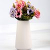 oem/odm services simple vase for flowers plants, matte vases for modern table shelf home decor wedding boho decor, 6" h frosted elegant ceramic vase for pampas grass fluffy stem bouquet lavender flowers (white, 1) affordable bulk deals