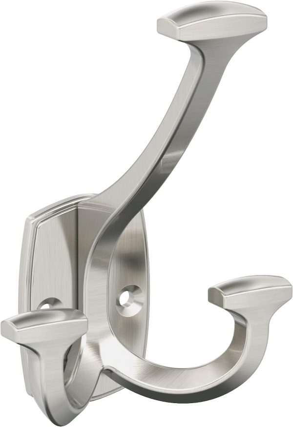 competitive pricing amerock h37004g10 | vicinity triple prong decorative wall hook | satin nickel hook for coats, hats, backpacks, bags | hooks for bathroom, bedroom, closet, entryway, laundry room, office one-stop wholesale