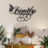 factory direct xort family sign metal wall decor, metal family wall art, family is everything sign for living room, bedroom wall hanging decor. (black - 16 x 10 inch) volume discount
