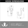 competitive pricing franklin brass bar (4-pack) single wall hooks 1-prong coat/hat matte black hooks for hanging wall mount hanger clothes, purse, bag, towel organization decorative wall hooks b47246k-fb-c one-stop wholesale