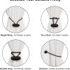 bulk purchase tifanso black magnetic curtain tiebacks - 4pcs curtain tie backs for curtains, decorative curtain ties holdbacks for drapes, boho drapery tiebacks, no drill curtain hooks for bedroom, farmhouse decor factory discount