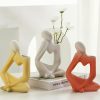 oem/odm services ceramic thinker vase yellow flower vase for home decor modern cute boho vases for table room decor unique aesthetic vase ceramic decorative face vases for centerpieces birthday gifts for women affordable bulk deals