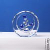 dropship from factory longwin crystal tulips flower figurines with a outer circular ring, glass spring bouquet collectible figurines home decor - gift idea for mothers day, valentine's day (cobalt blue) mass production supply