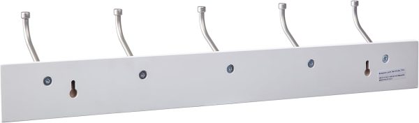 competitive pricing amazon basics rectangular wall-mounted farmhouse coat rack, 5 hooks, white one-stop wholesale