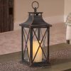 custom wholesale yakii 14" decorative candle lantern led flameless candle timer, plastic led candle & holder, indoor & outdoor hanging lights,christmas day decoration (antique copper brushed) oem/odm services