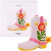 oem/odm services ban.do small cowboy boot vase, cute cowgirl boot vase, colorful ceramic shelf decor for home or office, unique/quirky/funky/fun flower vase doubles as pencil cup, giddy up affordable bulk deals
