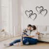 factory direct oyefly infinity heart metal wall decor,infinity heart wall decor for room living,wedding decor (black, style3 11.4 x 10.7in) volume discount