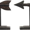 supplier direct creative co-op bronze arrow shaped cast iron bookends (set of 2 pieces) wholesale prices