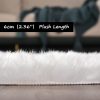 global sourcing goolela faux fur rug throw small white 2x3 sheep skin fluffy washable rug for bedroom dorm bedside rug luxury room decor, rectangle oem/odm services