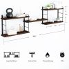 bulk purchase wall mounted floating shelves - rustic wall decor wood shelves for bedroom, living room, bathroom and kitchen storage, easy installation hanging shelves (5, brown) trade price