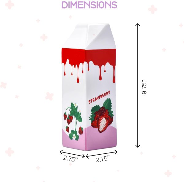 oem/odm services meant2tobe | milk carton vase - juice box planter design flower vase - cool lemon fruit home vase - a unique and artistic flower vase for small bunches - 2.7lx2.7wx9.75h in - red affordable bulk deals