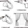 bulk purchase curtain holdbacks, curtain hooks for drapes with screws wall mounted, decorative drapery holdbacks for bedroom livingroom office, satin nickel ball finials curtain tiebacks (2pcs) factory discount