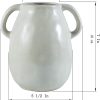 oem/odm services white ceramic vase with 2 handles, modern farmhouse vase for home decor, rustic terracotta vase, decorative pottery flower vase, clay samll vase, centerpieces for dining table - 7 inch tall affordable bulk deals
