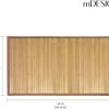 manufacturer direct mdesign natural bamboo rectangular spa bath mat rug with fabric trim - water resistant non-slip shower floor rugs for bathroom vanity, bathtub - echo collection - 2 pack - natural/tan trade price