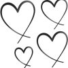 factory direct koyiltd 4 pcs metal heart wall art bedroom modern bedroom decor beautiful love heart wall decor metal wall decor above bed wall decor for valentine's day or christmas (black, romantic) volume discount