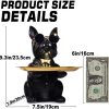 wholesale direct modern decor resin bulldog tray statue piggy bank tray storage entrance key holder candy jewelry earrings tray suitable for home decor modern art dining table decor office small object tray bulk purchase at factory prices