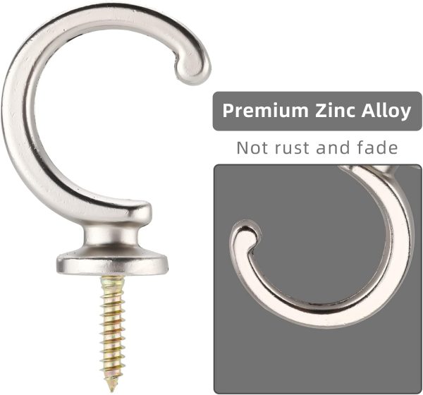 bulk purchase dess 4pack curtain holdbacks curtain tiebacks hooks wall mounted curtain hooks for window drapery/clothes/coat/hat/towel (silver) factory discount