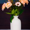 oem/odm services ceramic white small vase, dry flower vases minimalism style for modern table shelf home decor, fit for fireplace bedroom kitchen living room centerpieces office desk gift (white, small) affordable bulk deals