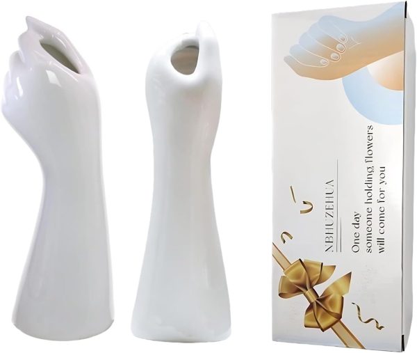 oem/odm services white ceramic vases flower vases home decor cool cute small hand vase for flowers unique modern bathroom living room rose tulip coffee tables centerpieces decorative affordable bulk deals