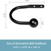 bulk purchase kenney ball end window curtain holdback pair, black factory discount