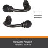 bulk purchase kenney fast fit easy install dryden 5/8' decorative curtain holdbacks, matte black factory discount