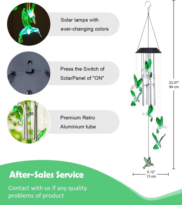producer to buyer nacome solar wind chimes for outside: memorial wind bell tubes birthday gifts for mom mother grandma women christmas,yard garden decor indoor/outdoor(bird) discounted pricing