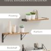 bulk purchase bayka wall shelves for bedroom decor, floating wall shelves for living room kitchen storage, wall mounted rustic wood floating shelves for kids books, small shelf for bathroom(rustic brown，set of 3) trade price