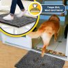global sourcing muddy mat® shown on tv highly absorbent microfiber door mat and pet rug non slip thick washable area and bath mat soft chenille for kitchen bathroom bedroom indoor and outdoor - grey medium 30"x19" oem/odm services