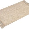 global sourcing collive small bathroom rug, 2' x 3' hand-woven low profile front entryway rug, tan cotton reversible washable kitchen mat modern farmhouse carpet for foyer bedroom back door decor oem/odm services