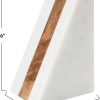 supplier direct main + mesa marble geometric bookends with wood inlay, white wholesale prices