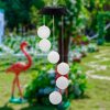 producer to buyer mortime led solar crystal ball wind chime, 25" mobile hanging wind chime for home garden decoration, automatic light changing color discounted pricing