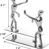 supplier direct fasmov heavy duty stainless steel man bookends nonskid bookends art bookend,1 pair(silver) wholesale prices