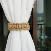 bulk purchase braided curtain tiebacks for drapes, rustic curtain holdbacks set of 4, handmade curtain ties for sheer/light weight drapes factory discount