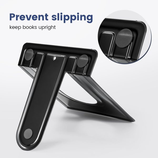 supplier direct happyhapi book ends, bookends, metal bookend for shelves, non-skid book end to hold books, black book stopper/holder for office home kitchen, 5.7x 4.9 x 6.5 in, 3 pair(6 pcs, large) wholesale prices
